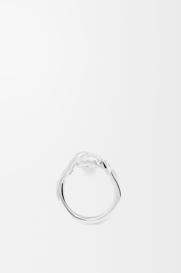 LOEWE 너클 낫 링 - 화이트 골드  White Gold