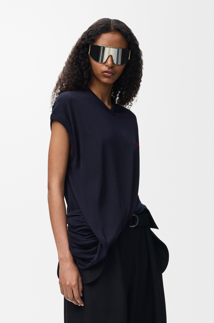 LOEWE Pullover aus Wolle Dunkles Marineblau