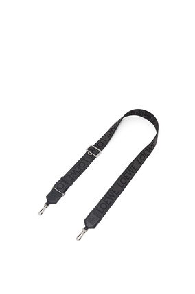 LOEWE Strap in Anagram jacquard and calfskin Anthracite/Black plp_rd