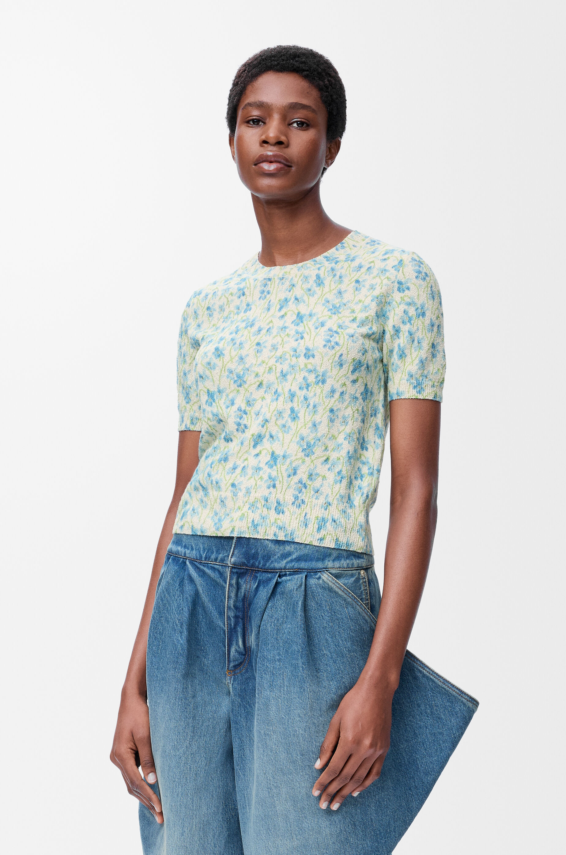 LOEWE ニット 短袖 コットンブレンド（セーター（コットン
