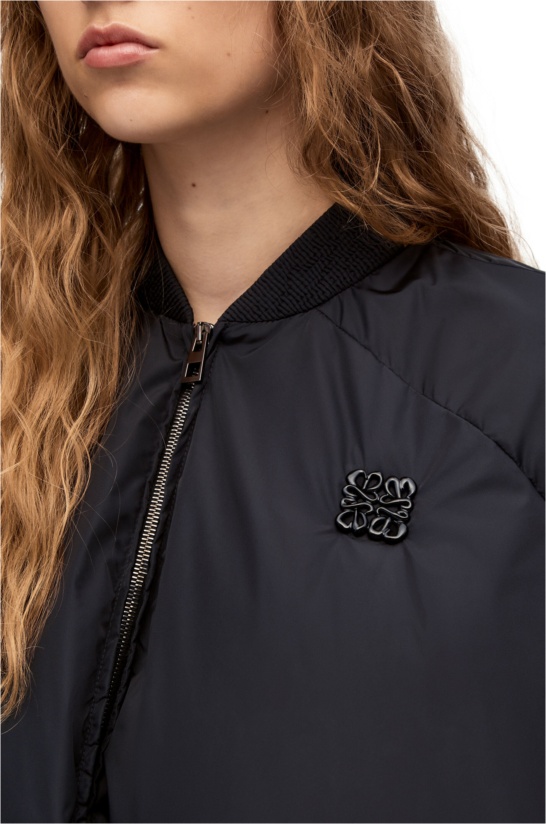 Padded bomber jacket in nylon Black LOEWE
