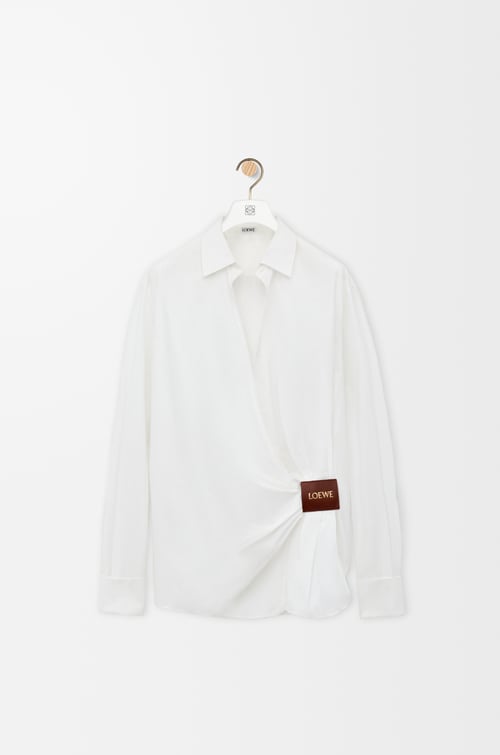 LOEWE Draped shirt in cotton White plp_rd