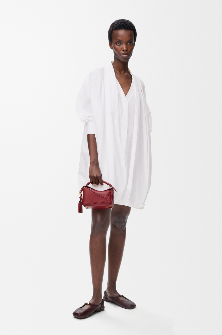 LOEWE Draped dress in cotton White