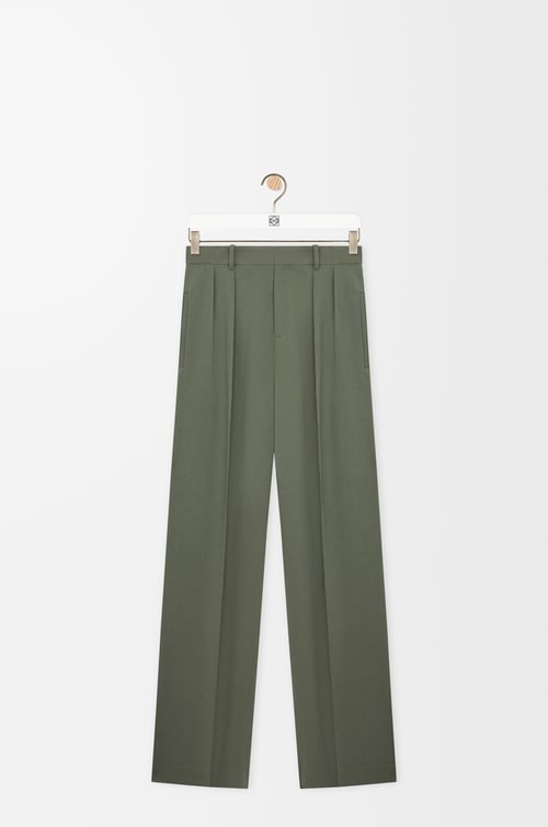 LOEWE Pantalón en mezcla de viscosa Verde Caqui