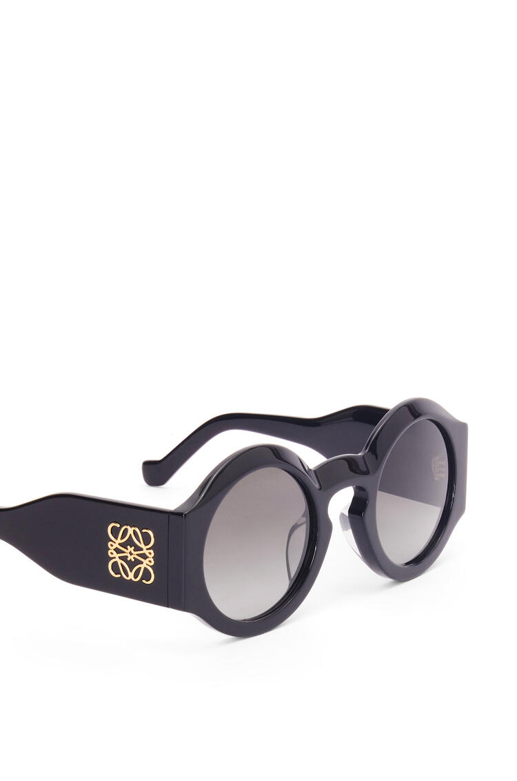 LOEWE Curved sunglasses in acetate Shiny Black