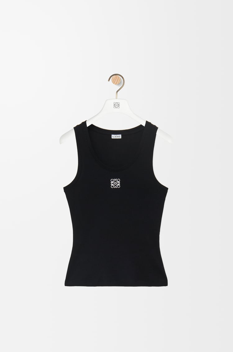 LOEWE Anagram tank top in cotton Black