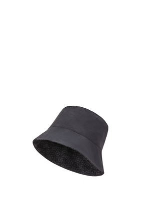 LOEWE Reversible Anagram bucket hat in jacquard and nylon Anthracite/Black