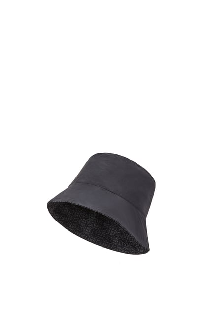 LOEWE Wendbarer Bucket Hat aus Anagram Jacquard und Nylon Anthrazit/Schwarz plp_rd