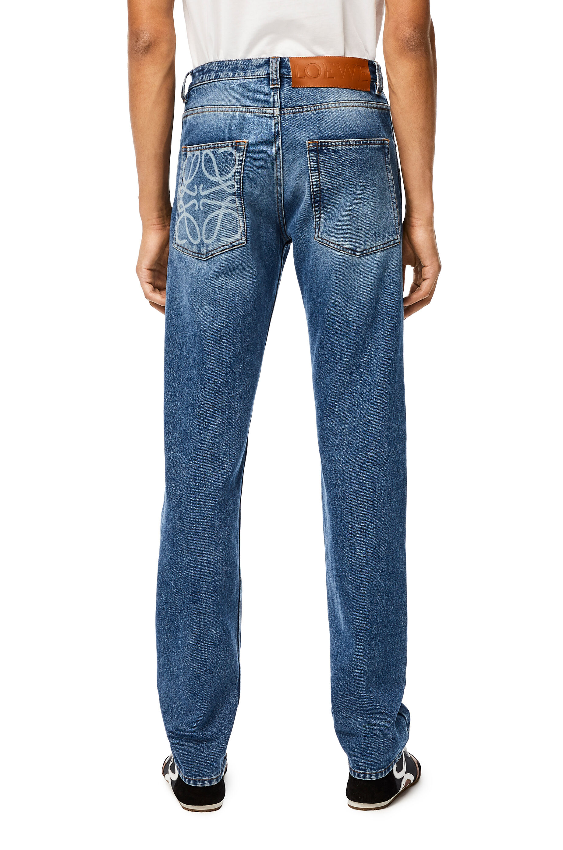 Tapered jeans in cotton Blue LOEWE