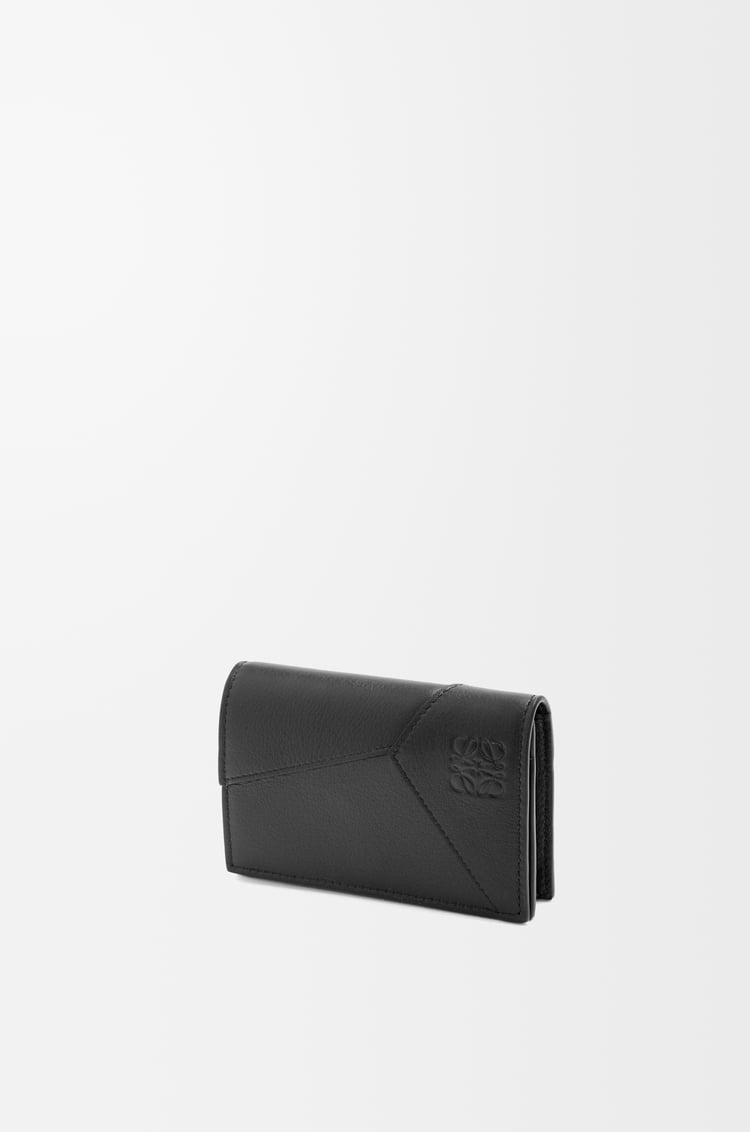 LOEWE Puzzle business cardholder in classic calfskin Black
