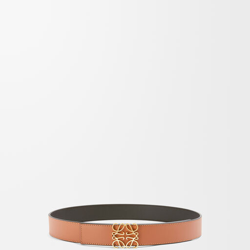 リバーシブル アナグラム ベルト（スムースカーフ） ブラウン - LOEWE