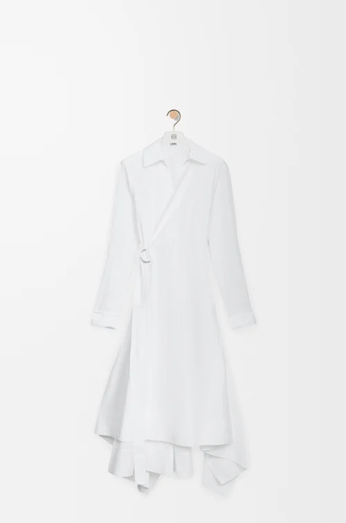 LOEWE ドレープ ドレス（コットン） ホワイト