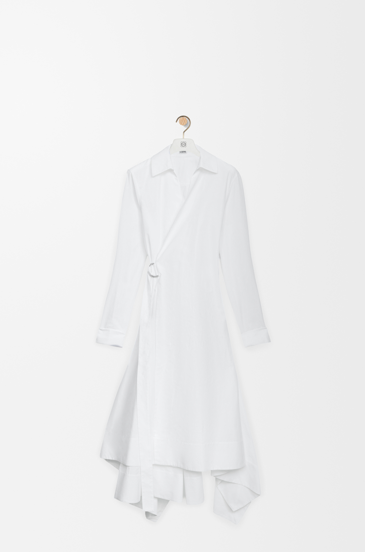 LOEWE ドレープ ドレス（コットン） ホワイト