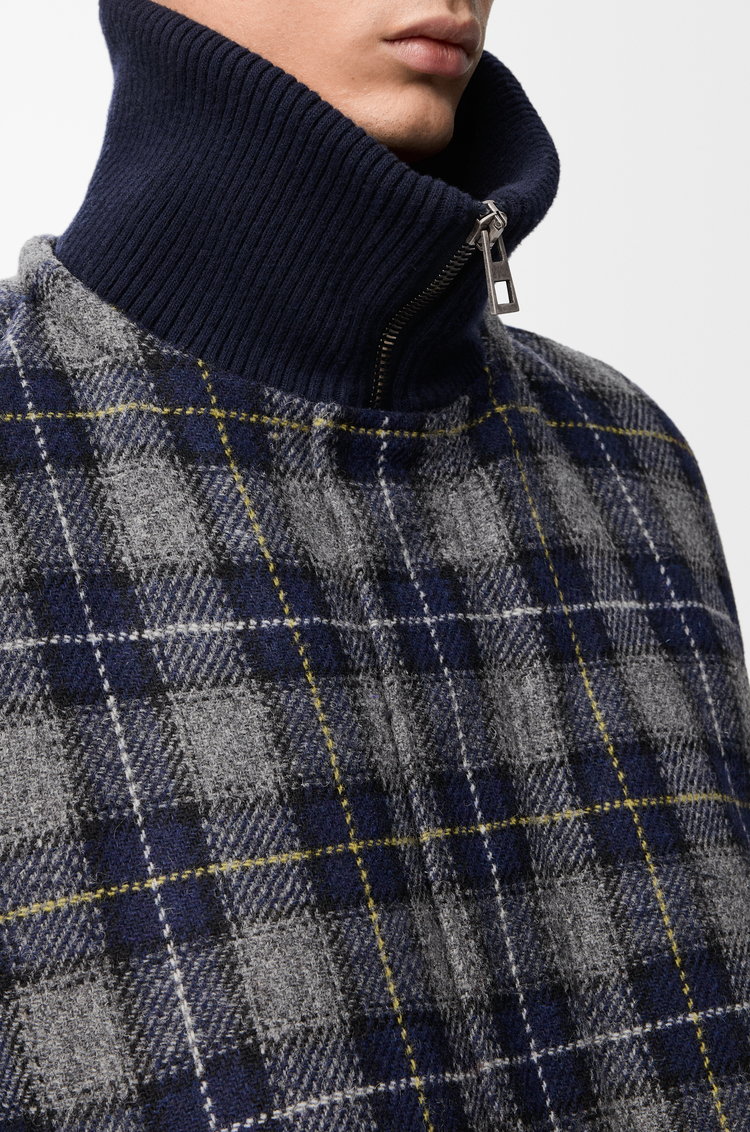 LOEWE Puffer jacket in wool Dark Navy Blue