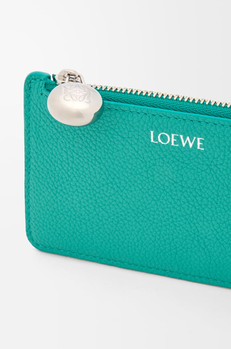 LOEWE Pebble coin cardholder in pebble grained calfskin Aquamarine