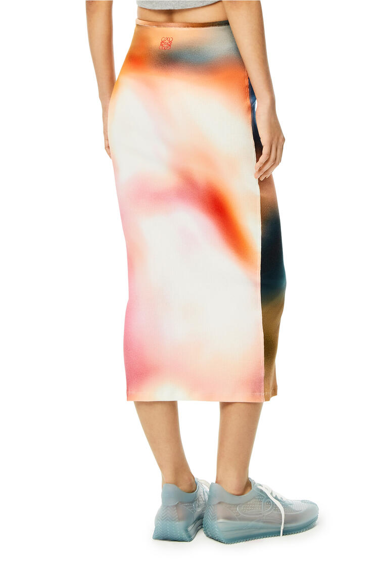 LOEWE Blur print tube skirt in cotton Multicolor pdp_rd