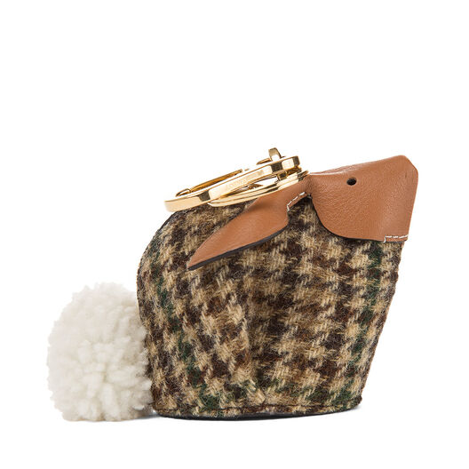 LOEWE Charm Conejo Tweed Cipres/Bronceado/Blanco LOEWE Charm Conejo Tweed Cipres/Bronceado/Blanco all