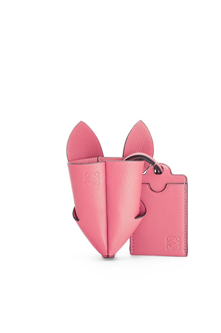 LOEWE Bunny key cardholder in grained calfskin New Candy