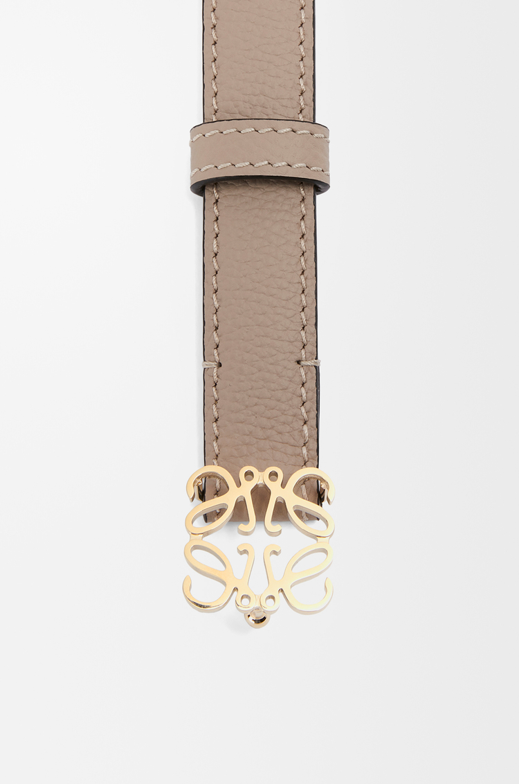 LOEWE Anagram belt in pebble grain calfskin Sand/Gold