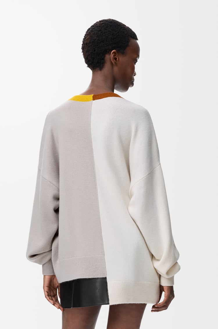 LOEWE 비대칭 스웨터 - 울 머스타드/브론즈