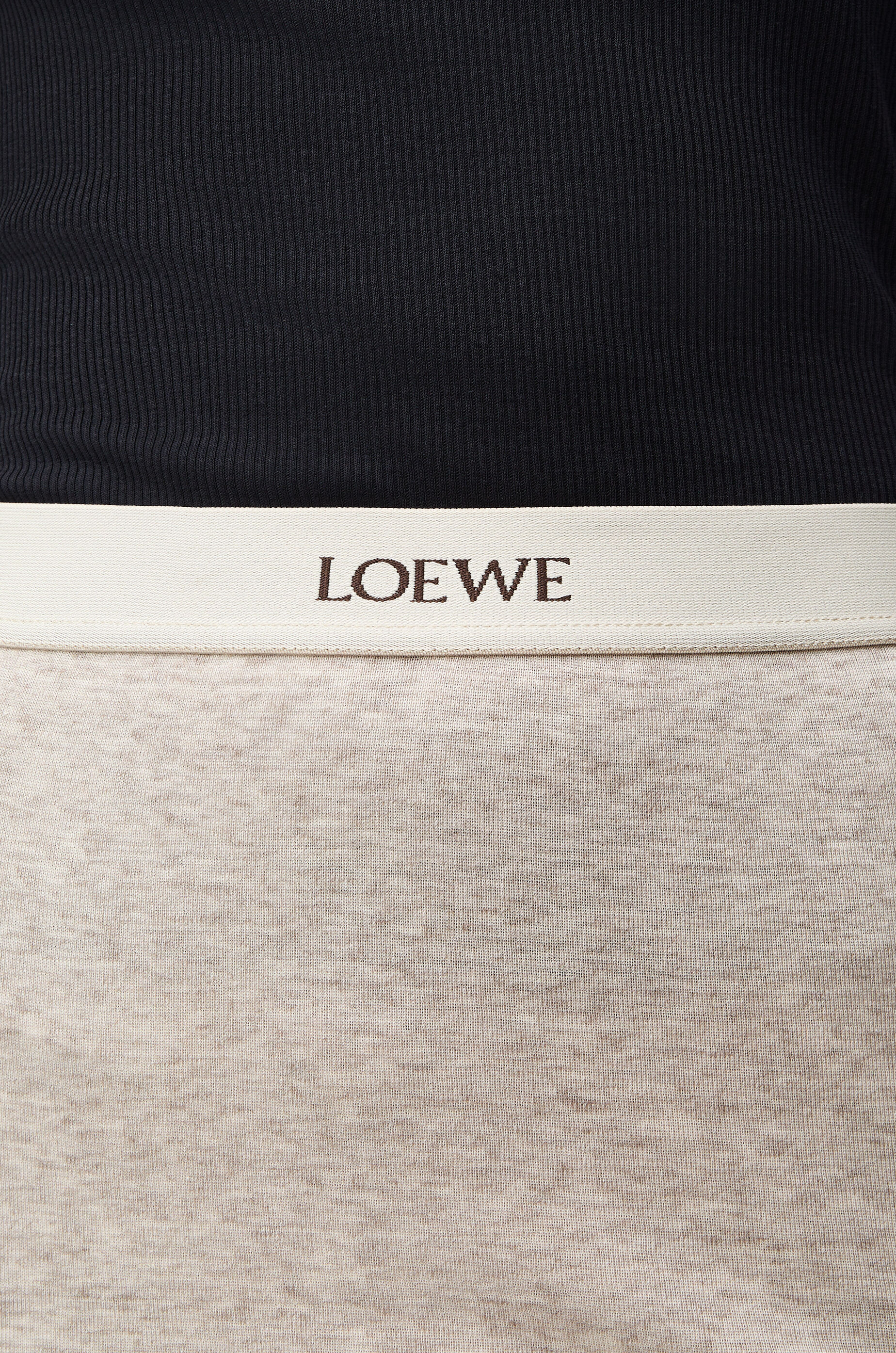 Skirt in cotton and wool Brown - LOEWE