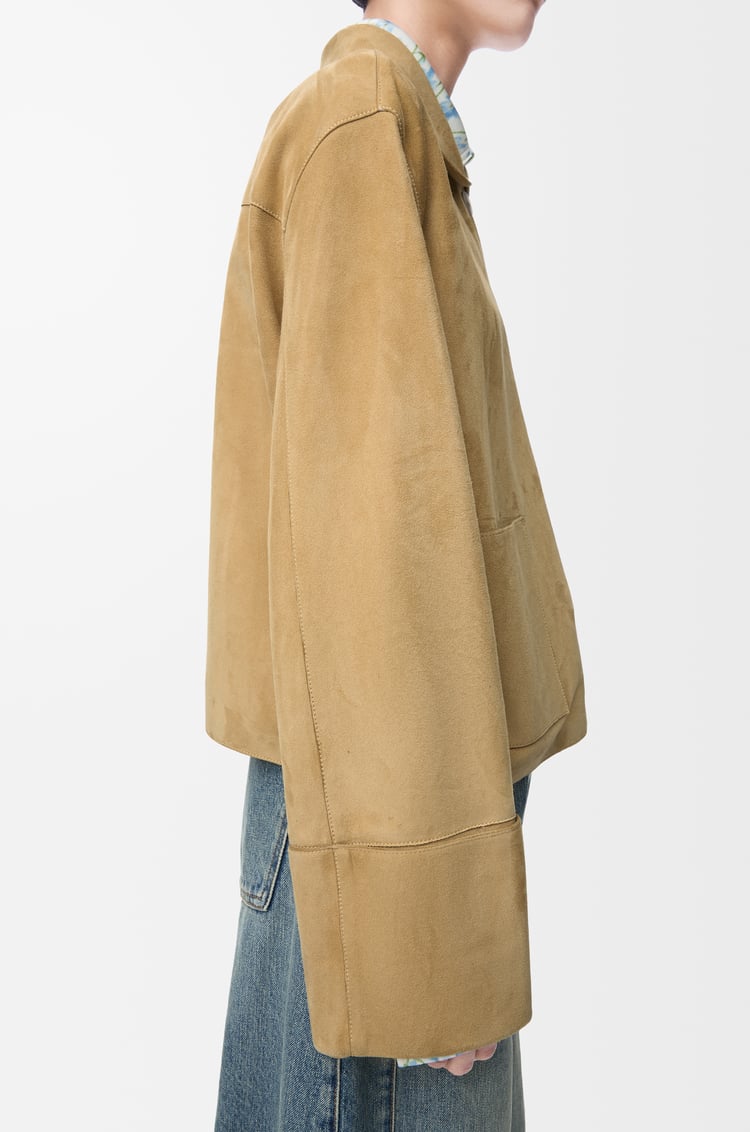 LOEWE Turn-up jacket in suede lambskin Gold