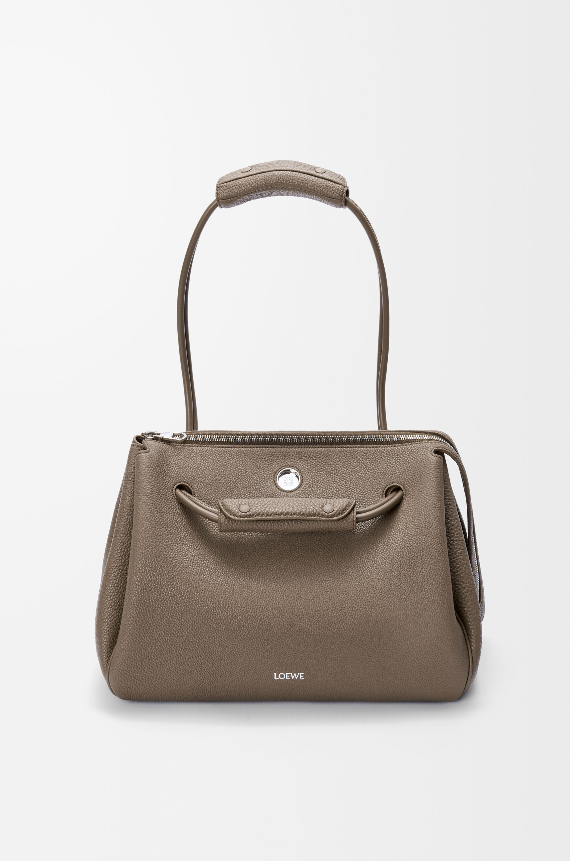 ロマンメイド 鮑 背バリ仕様 マドリードバッグ ラージ（サプルグレインカーフ） ブラウン - LOEWE