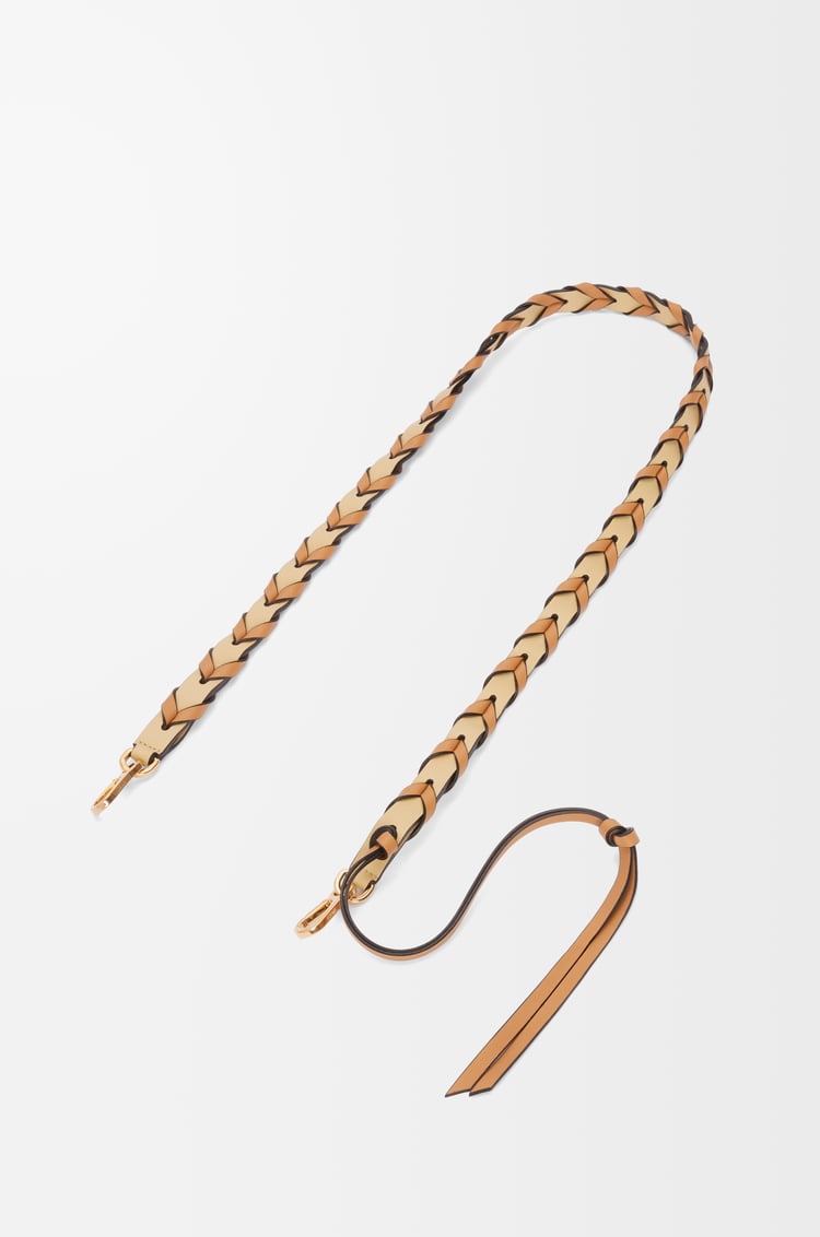 LOEWE ブレイデッド ストラップ（クラシックカーフ） ダークバター/ウォームデザート