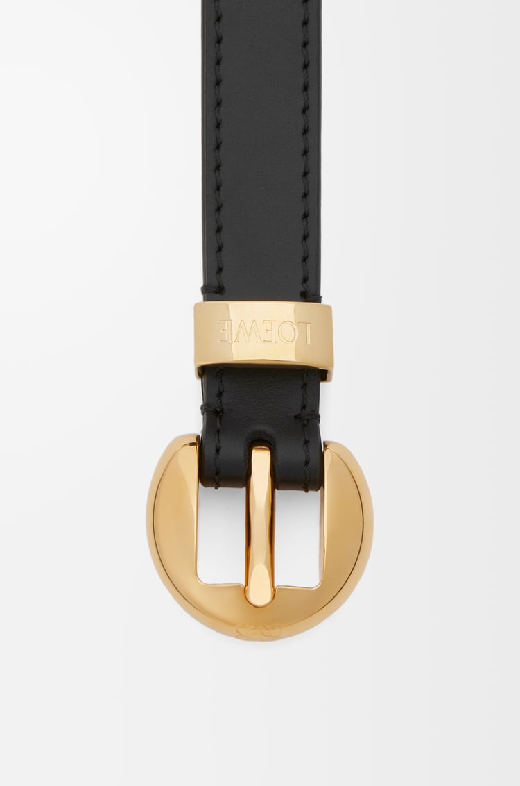 LOEWE ぺブル ベルト（スムースカーフ） ブラック/ゴールド