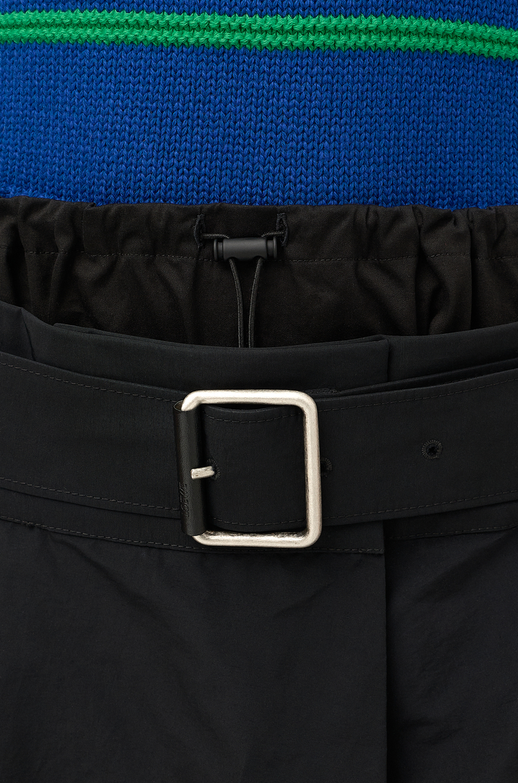 LOEWE Falda en tejido de algodón técnico Negro