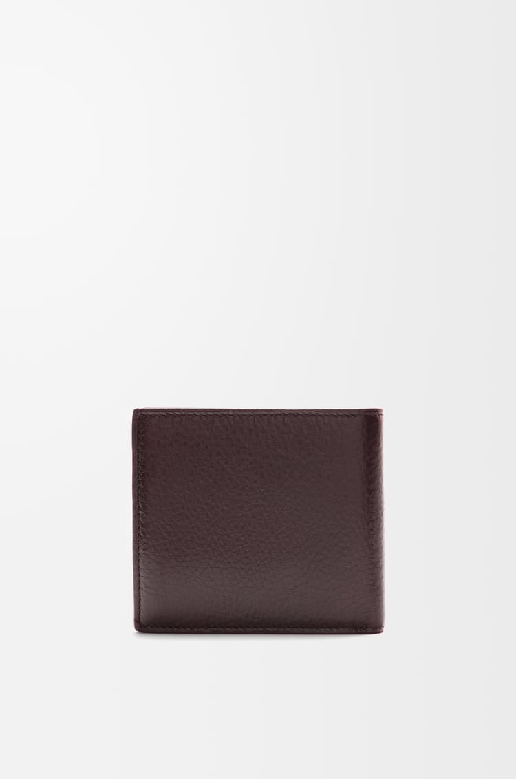 LOEWE Bifold coin wallet in deerskin Oxblood