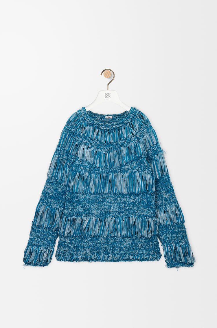 LOEWE Sweater in cotton blend Turquoise