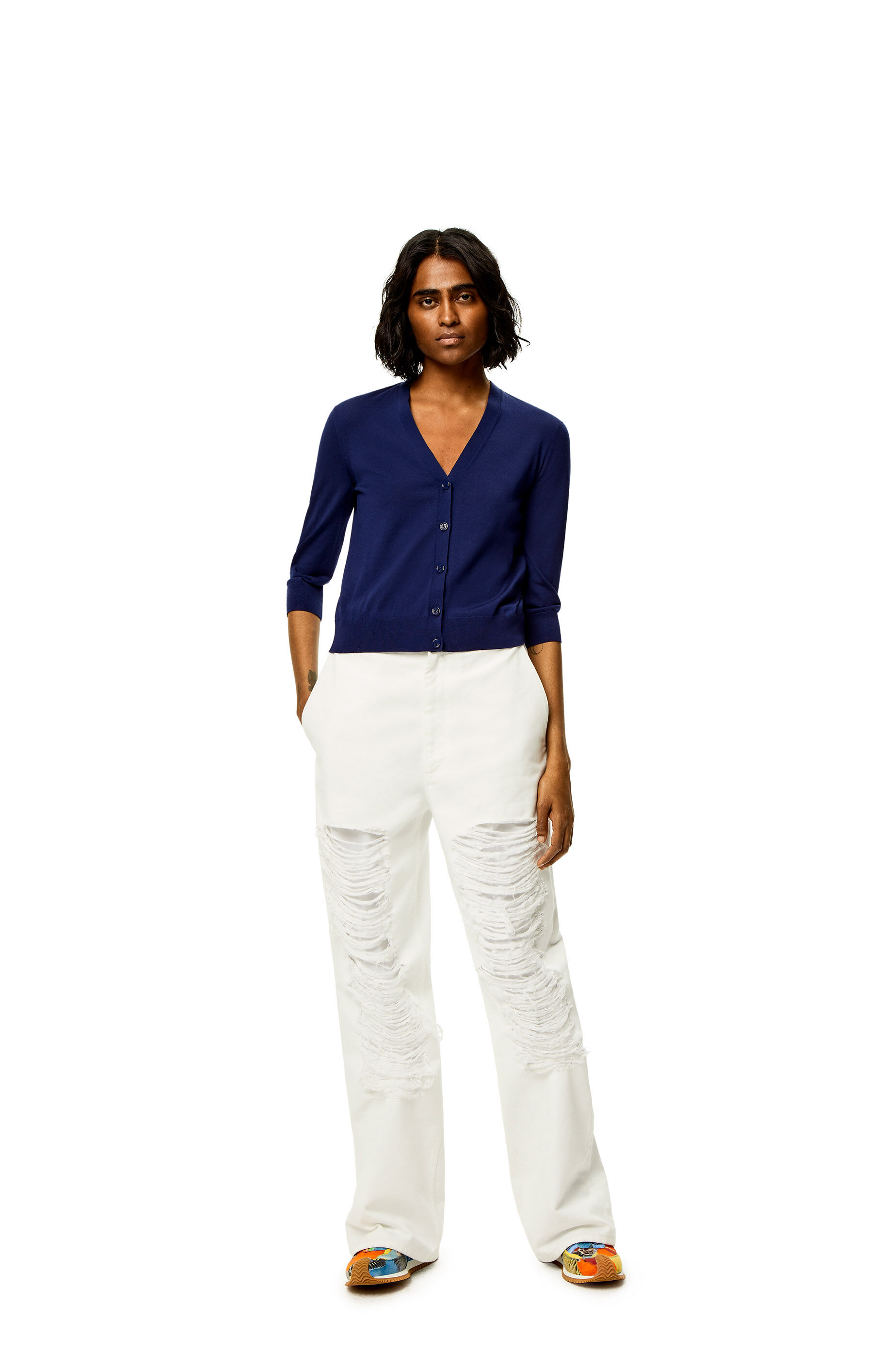 loewe cropped cardigan