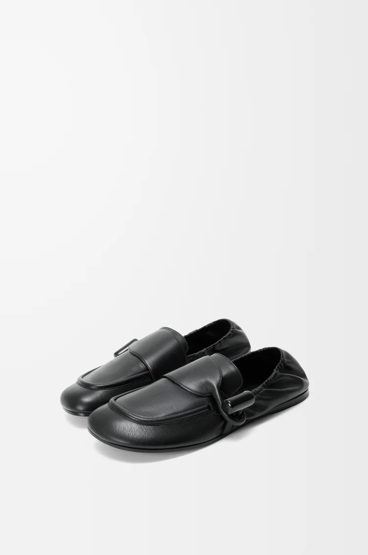 LOEWE Toggle loafer in shiny smooth calfskin Black