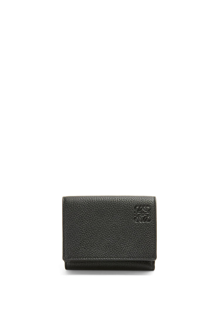LOEWE Trifold wallet in soft grained calfskin Black
