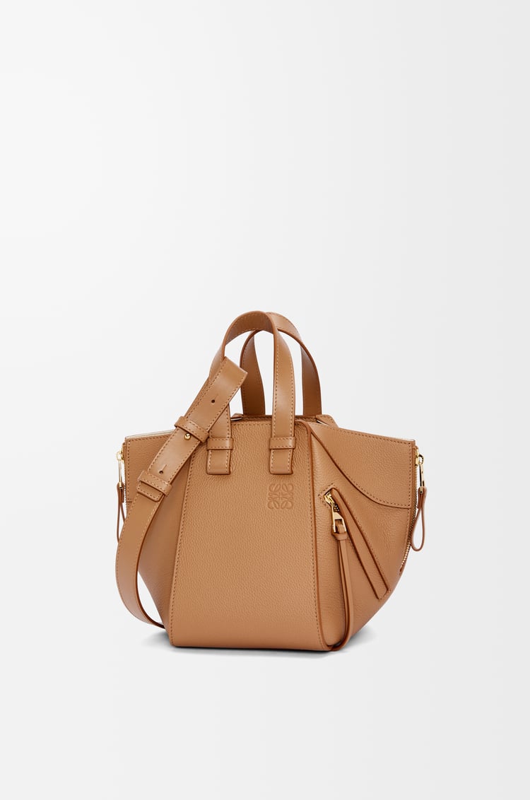 LOEWE Compact Hammock bag in soft grained calfskin Toffee