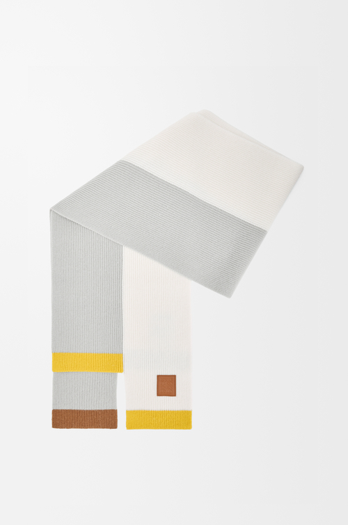 LOEWE アシンメトリー スカーフ（ウール） マスタード/ブロンズ