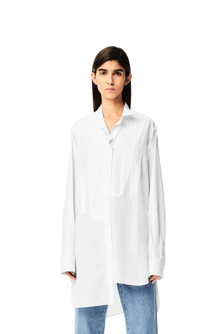 LOEWE Long asymmetric shirt in cotton White