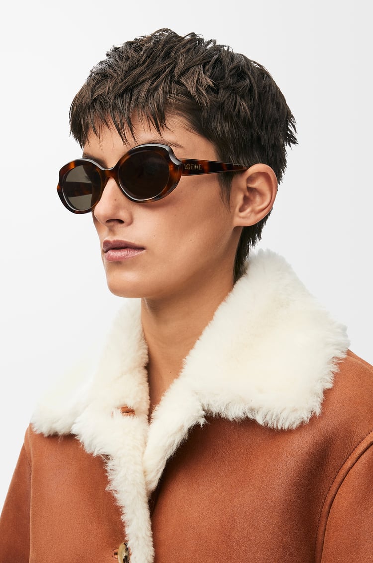 LOEWE Gafas de sol Mini Oval Slim Marrón Habano