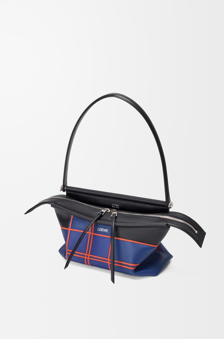 LOEWE Bolso Whisker pequeño con intarsia a cuadros Negro/Multicolor