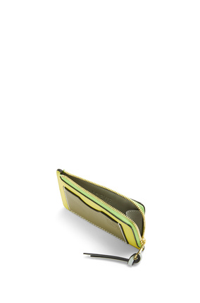 LOEWE Coin cardholder in soft grained calfskin Lime Yellow/Avocado Green