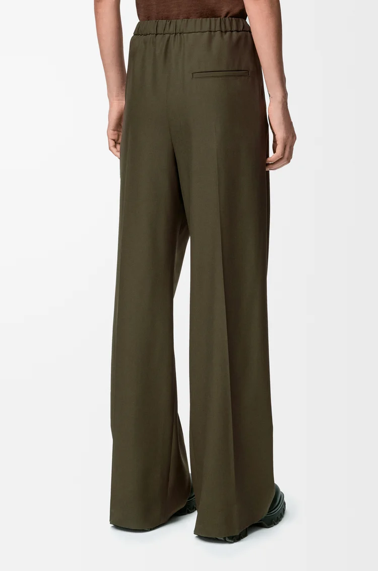 LOEWE 트라우저 - 울 카키 그린