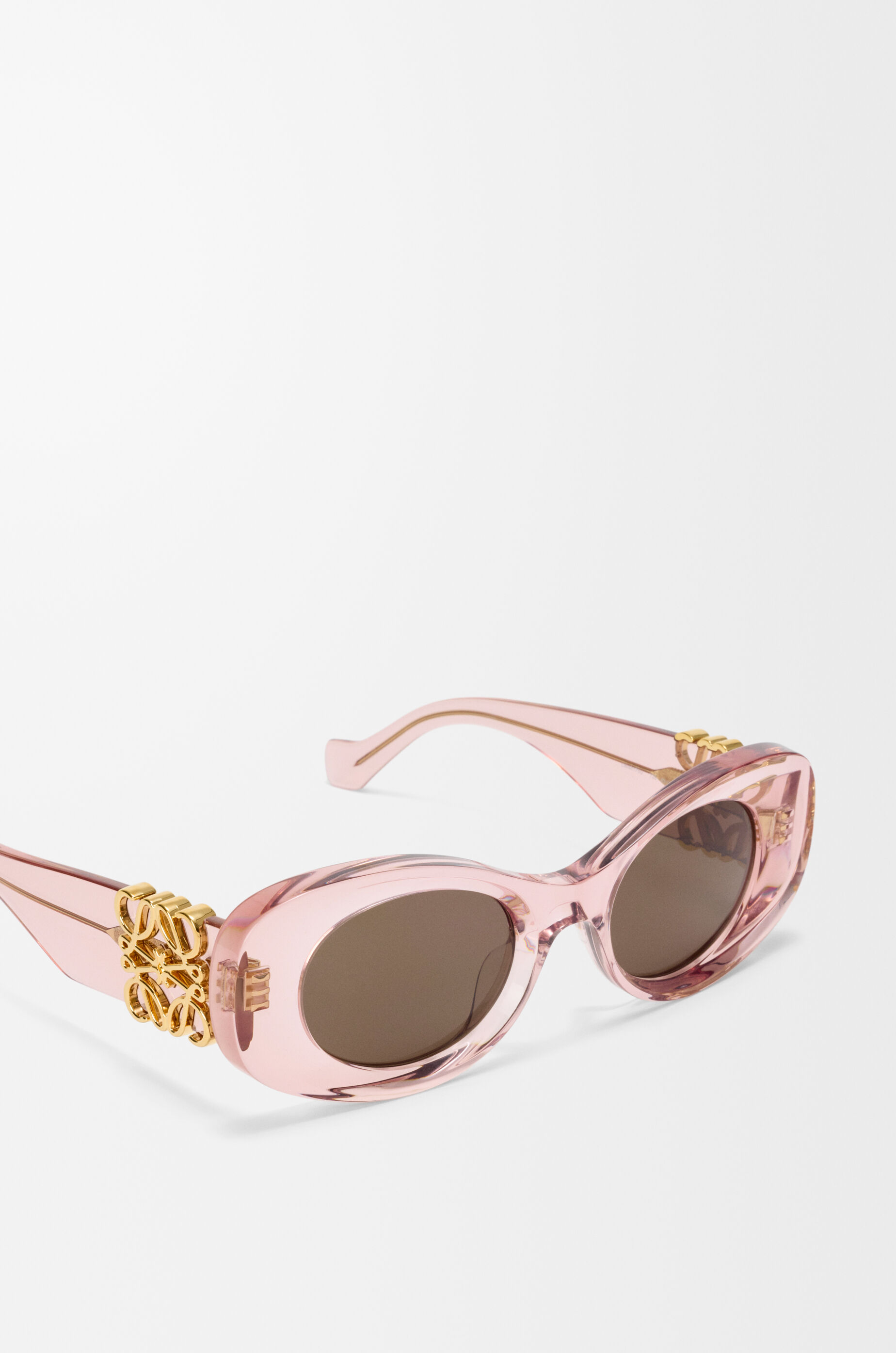 Beveled Oval Maxi Anagram sunglasses Pink - LOEWE USA Official Website