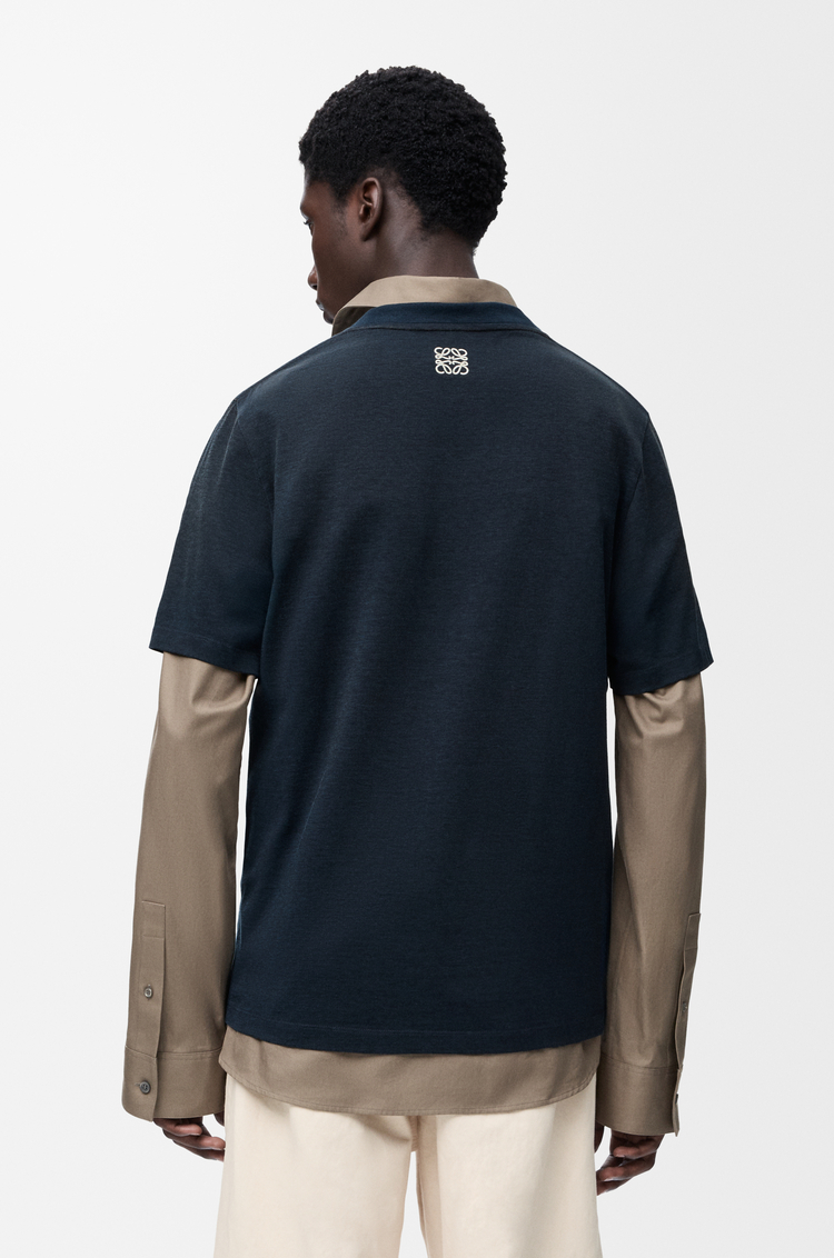 LOEWE Regular fit T-shirt in cotton blend Navy Blue