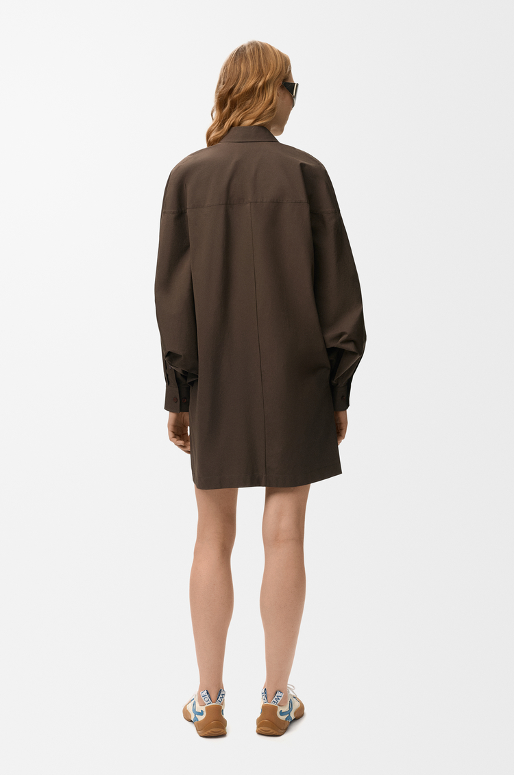 LOEWE Shirt dress in cotton Brown
