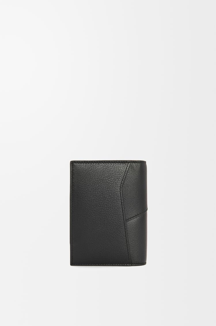 LOEWE Portacarte bifold Puzzle in pelle di vitello classica Nero