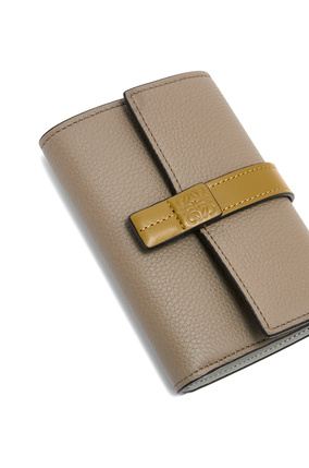 LOEWE Small vertical wallet in soft grained calfskin Laurel Green/Ochre plp_rd