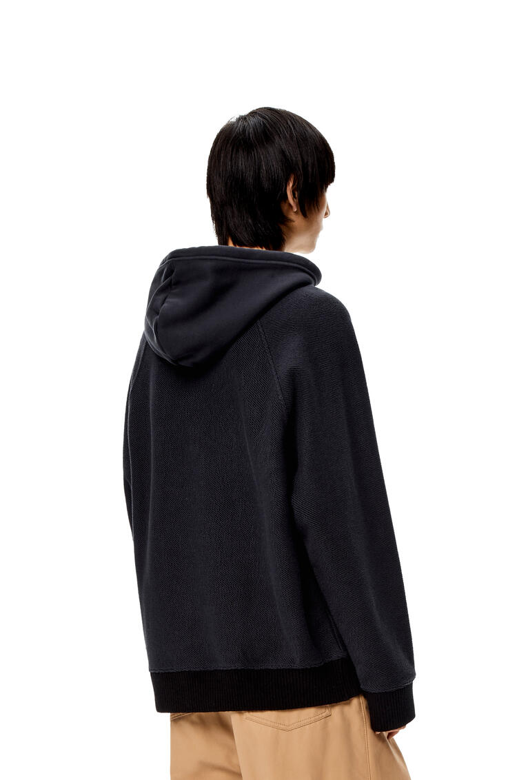 LOEWE Reverse Anagram hoodie in cotton Dark Navy pdp_rd
