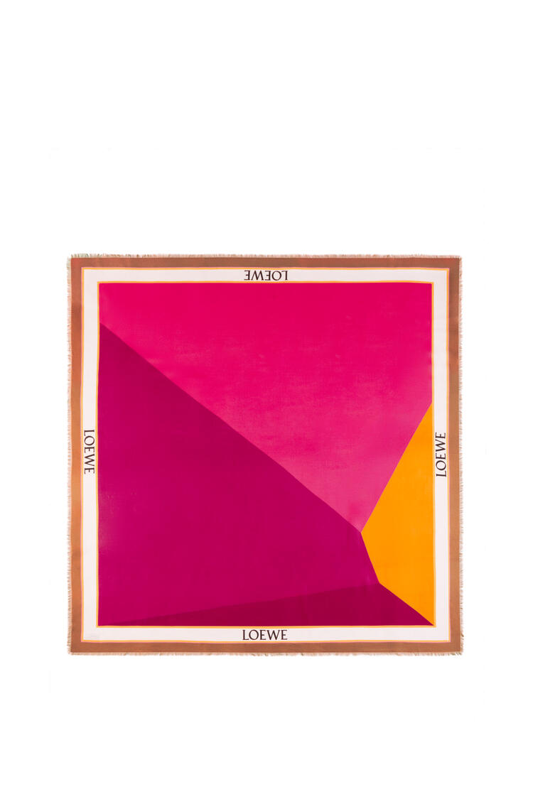 LOEWE Puzzle scarf in modal and cashmere Fuchsia/Magenta pdp_rd