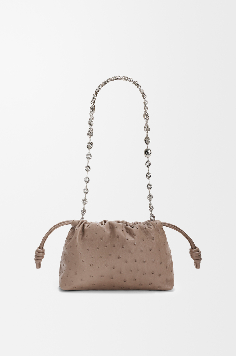 LOEWE フラメンコパース ミニ（オーストリッチ） ダークトープ
